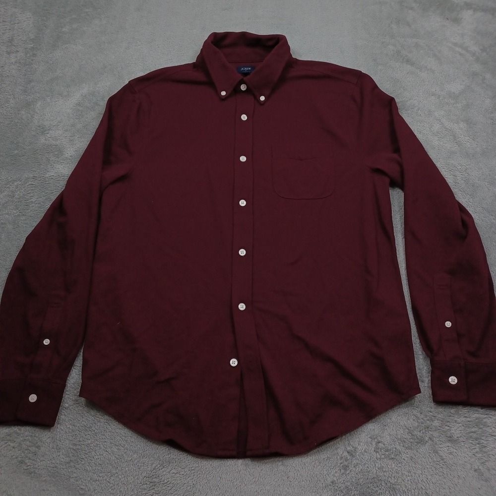 J Crew Shirt Mens Medium Red Button Up Preppy Long Sleeve Casual